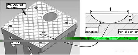 Design and processing scheme of mold tank